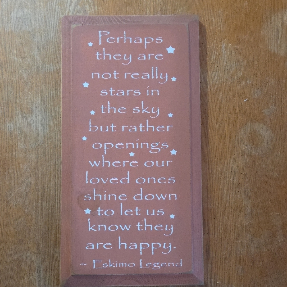 Hand Crafted Inspirational Wall Decor - Brown and White